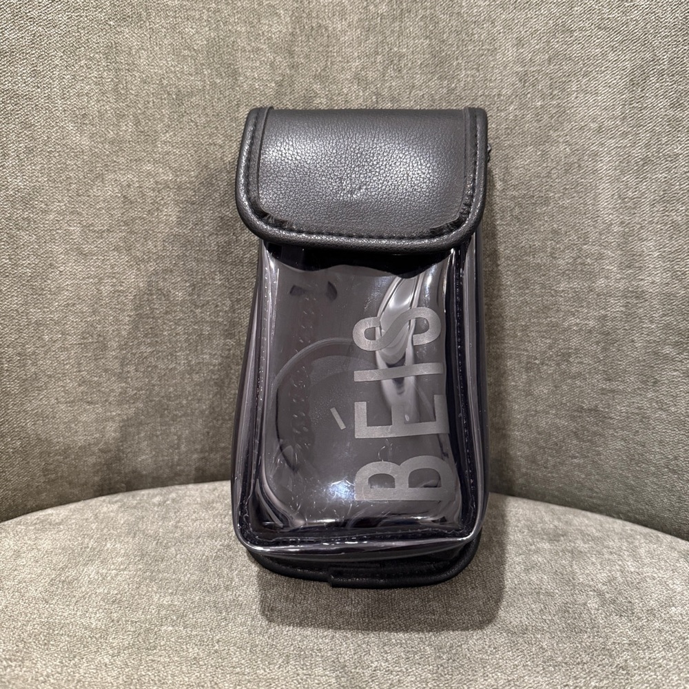 BEIS Mini Crossbody Pouch Black Phone Size With Wallet Insert